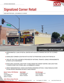 Signalized Corner Retail