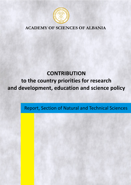 CONTRIBUTION to the Country Priorities for Research and Development, Education and Science Policy