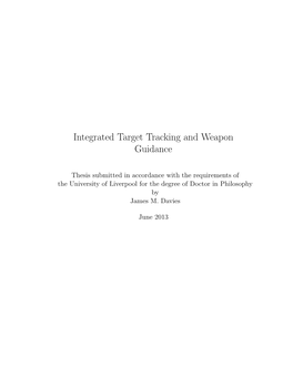 Integrated Target Tracking and Weapon Guidance