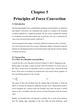 Chapter 5 Principles of Force Convection