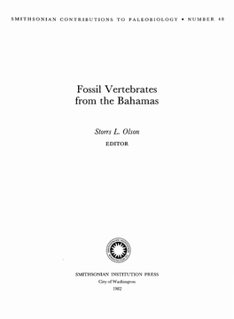 Fossil Vertebrates from the Bahamas