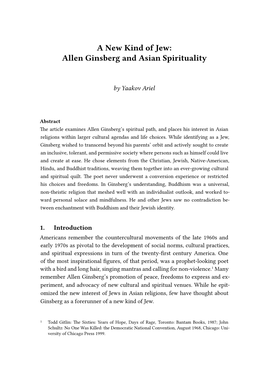 Allen Ginsberg and Asian Spirituality