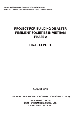 Project for Building Disaster Resilient Societies in Vietnam Phase 2