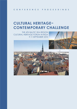 Cultural Heritage – Contemporary Challenge: Introduction