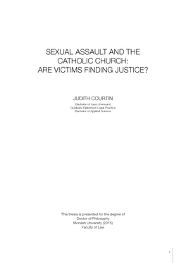 Sexual Assault and the Catholic Church: Are Victims Finding Justice?