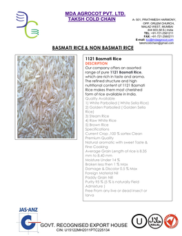 Basmati Rice & Non Basmati Rice