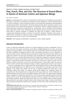 The Structure of Sound Effects in Genres of American Comics and Japanese Manga