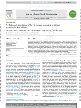 Prediction of Abundance of Forest Spiders According