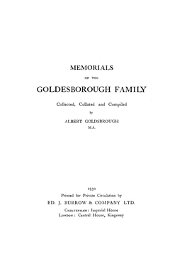 Goldesborough Family