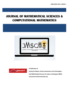 Journal of Mathematical Sciences & Computational Mathematics