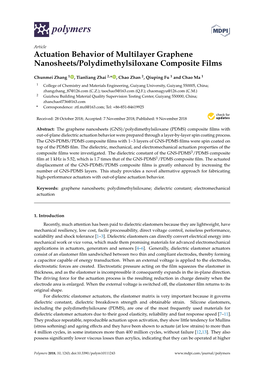 Actuation Behavior of Multilayer Graphene Nanosheets/Polydimethylsiloxane Composite Films