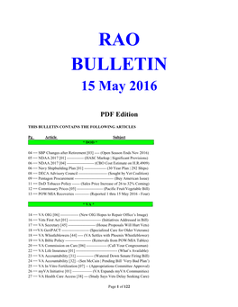 Bulletin 160515 (PDF Edition)