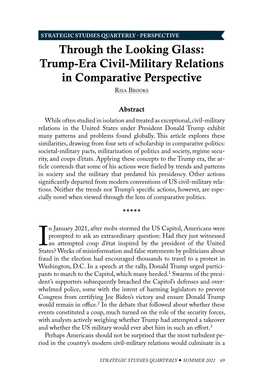 Trump-Era Civil-Military Relations in Comparative Perspective