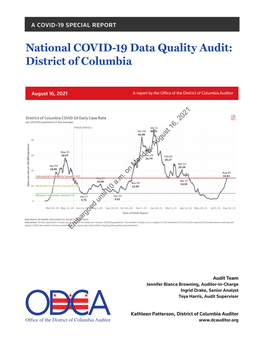 National COVID-19 Data Quality Audit: District of Columbia