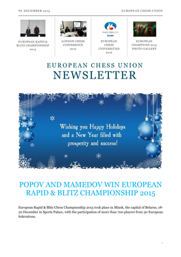 ECU NEWSLETTER December 2015