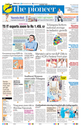 HYDERABAD, FRIDAY, JUNE 11, 2021; PAGES 12 `3 RNI No