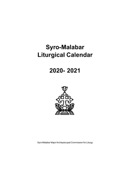 Syro-Malabar Liturgical Calendar 2020- 2021