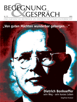 Dietrich Bonhoeffer Sein Weg - Sein Kurzes Leben Siegfried Kratzer Am Kommenden Tag Neue Mieter Einquartiert Werden