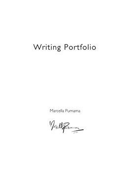 Writing Portfolio