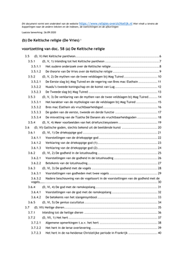 De Keltische Religie (De Vries) I Voortzetting Van Doc