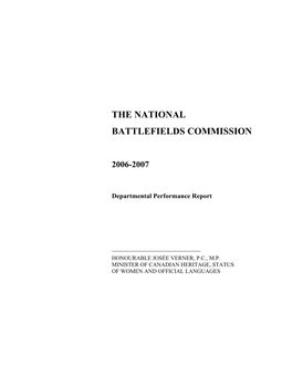 The National Battlefields Commission