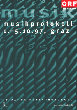 Musikprotokoll 1997 Programmbuch