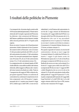 I Risultati Delle Elezioni Politiche