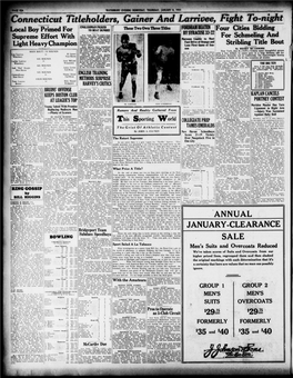 F Connecticut Titleholders, Gainer and Larrivee, Fight To-Night