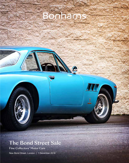 The Bond Street Sale Fine Collectors’ Motor Cars