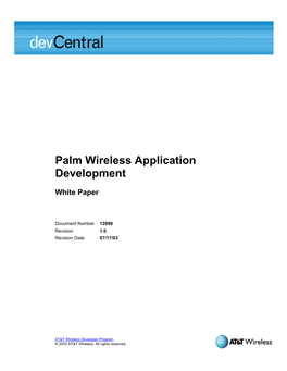 Palm Wireless Application Development