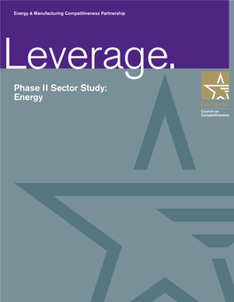 Energy & Manufacturing Competitiveness Partnership Leverage