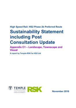 C331 Sustainability Statement Update Post Consultation Appendix C1