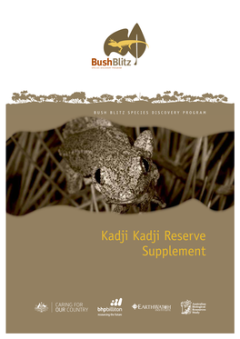 Kadji Kadji Reserve Supplement Contents Key