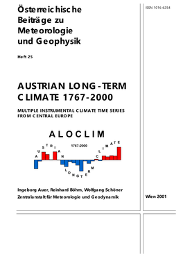 Austrian Long-Term Climate 1767-2000 Multiple Instrumental Climate Time Series from Central Europe