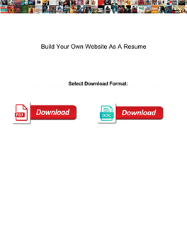 Build Your Own Website As a Resume