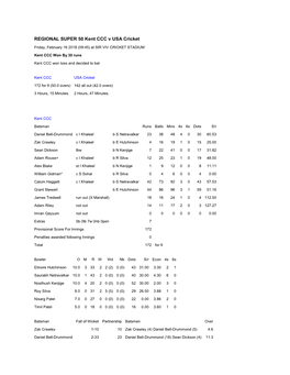 REGIONAL-SUPER-50-Kent-CCC-V-USA-Cricket (Pdf)