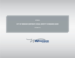 City of Windsor Corporate Visual Identity Standards Guide