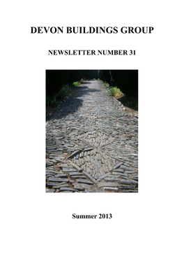 Newsletter 31 Summer 2013