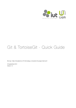 Quick Guide Git Tortoisegit