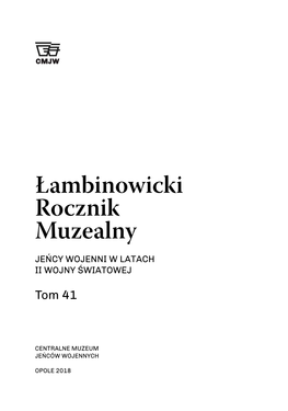 Łambinowicki Rocznik Muzealny ISSN: 0137-5199 I Materiały Józef Smoliński