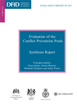 Evaluation of Conflict Prevention Pools, Synthesis Report