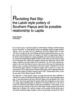 Revisiting Red Slip: the Laloki Style Pottery of Southern Papua V 545