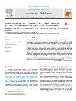 Impact on the Coral Reefs at Yongle Atoll, Xisha Islands, South China