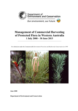 Commercial Harvesting of Protected Flora in WA