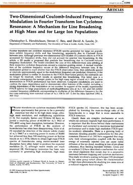 Two-Dimensional Coulomb-Induced Frequency Modulation In