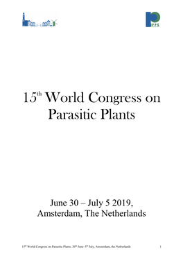 15Th World Congress on Parasitic Plants