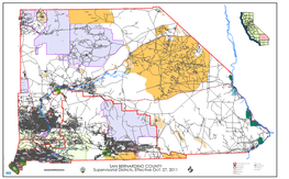 SAN BERNARDINO COUNTY Supervisorial Districts, Effective Oct