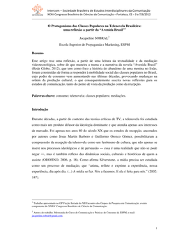 Intercom – Sociedade Brasileira De Estudos Interdisciplinares Da Comunicação XXXV Congresso Brasileiro De Ciências Da Comunicação – Fortaleza, CE – 3 a 7/9/2012