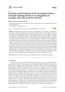 Evolution and Evaluation of the Guangzhou Metro Network Topology Based on an Integration of Complex Network Analysis and GIS