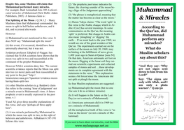 Muhammad and Miracles